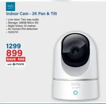 Incredible Connection Cufy Indoor Cam 2K Pan & Tilt offer