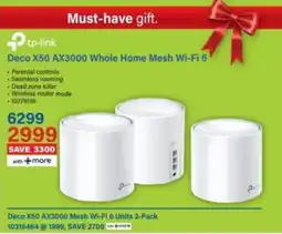 Incredible Connection Tp-link Deco X50 AX3000 Whole Home Mesh Wi-Fi 6 offer