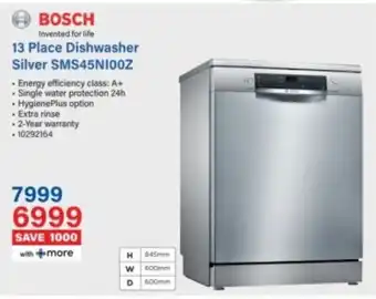 Incredible Connection BOSCH 13 Place Dishwasher Silver SMS45N100Z offer