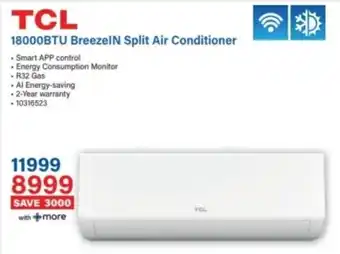 Incredible Connection TCL 18000BTU BreezeIN Split Air Conditioner offer