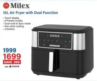 Incredible Connection Milex Air Fryer with Dual Function offer