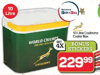 Pick n Pay Hypermarket Springboks Coolmate Cooler Box offer