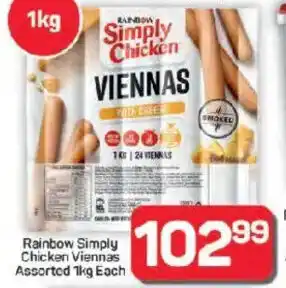 Pick n Pay Hypermarket Rainbow Simply Chicken Viennas Assorted offer