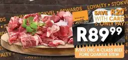 OBC Meat & Chicken Obc a-class beef fore quarter stew offer