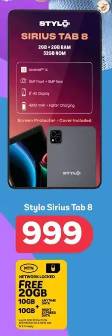 Stylo Sirius Tab 8