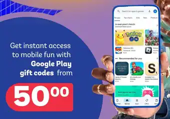 PEP Google Play gift codes offer
