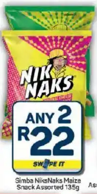 Pick n Pay Hypermarket Simba NiksNaks Maize Snack Assorted offer