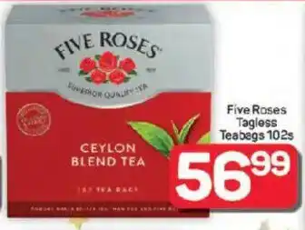 Pick n Pay Hypermarket Five Roses Tagless Teabags offer