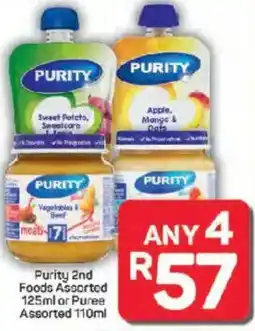 Pick n Pay Hypermarket Purity 2nd Foods Assorted or Puree Assorted offer