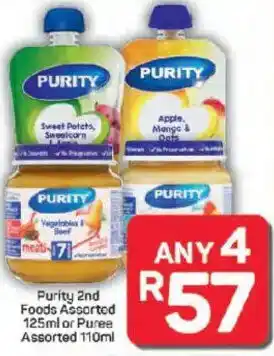 Pick n Pay Hypermarket Purity 2nd Foods Assorted or Puree Assorted offer