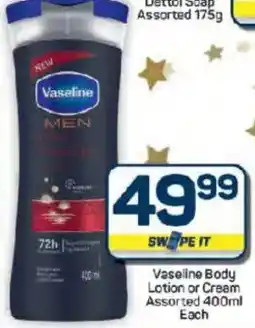 Pick n Pay Hypermarket Vaseline Body Lotion or Cream Assorted offer