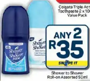 Pick n Pay Hypermarket Shower to Shower Roll-on Assorted offer