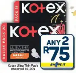 Pick n Pay Hypermarket Kotex Ultra Thin Pads Assorted offer