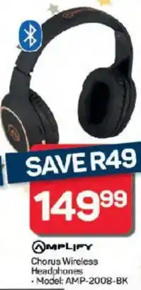 Pick n Pay Hypermarket Amplify Chorus Wireless Headphones offer