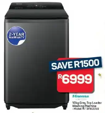 Pick n Pay Hypermarket Hisense Grey Top Loader Washing Machine offer