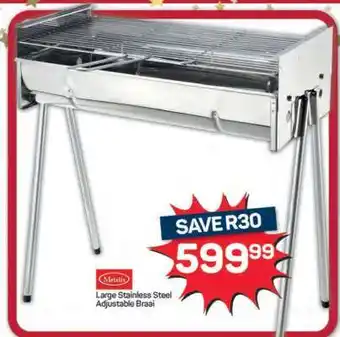 Pick n Pay Hypermarket Large Stainless Steel Adjustable Braai offer