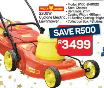 Pick n Pay Hypermarket WOLF-Garten 2200W Cyclone Electric Lawnmower offer