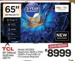 Pick n Pay Hypermarket TCL 65'' (165cm) QLED Mini LED TV offer