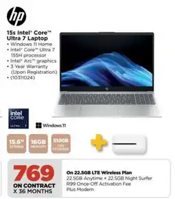 HiFi Corp HP 15s Intel Core Ultra 7 Laptop offer