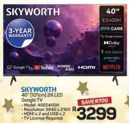 Pick n Pay Hypermarket SKYWORTH 40 2K LED Google TV offer