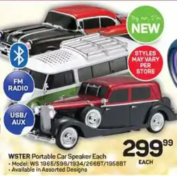 Pick n Pay Hypermarket WSTER Portable Car Speaker offer