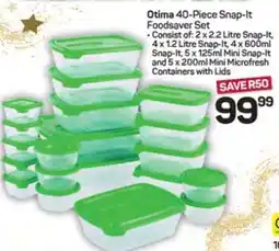 Pick n Pay Hypermarket Otima 40-Piece Snap-It Foodsaver Set offer