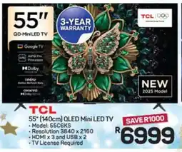Pick n Pay Hypermarket TCL 55 QLED Mini LED TV offer