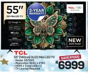 Pick n Pay Hypermarket TCL 55 QLED Mini LED TV offer