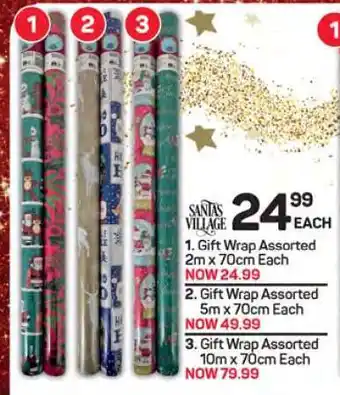 Pick n Pay Hypermarket Gift Wrap Assorted 2m x 70cm Each offer