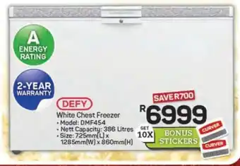 Defy White Chest Freezer