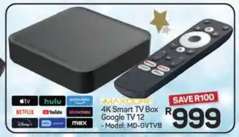 Pick n Pay Hypermarket MAXDORF 4K Smart TV Box Google TV 12 offer