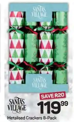 Pick n Pay Hypermarket Santa's Village Metalised Crackers 8-Pack offer