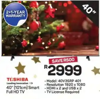 Pick n Pay Hypermarket Toshiba 40 Smart Full HD TV offer