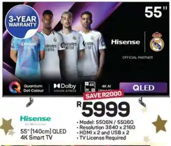 Pick n Pay Hypermarket Hisense 55 QLED 4K Smart TV offer
