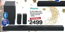 Pick n Pay Hypermarket Hisense 5.1 Soundbar with Wireless Soundbar offer