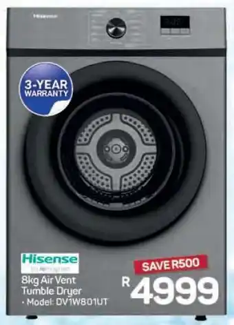 Pick n Pay Hypermarket Hisense 8kg Air Vent Tumble Dryer offer