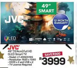 Pick n Pay Hypermarket JVC 49'' Full HD QLED Smart TV offer