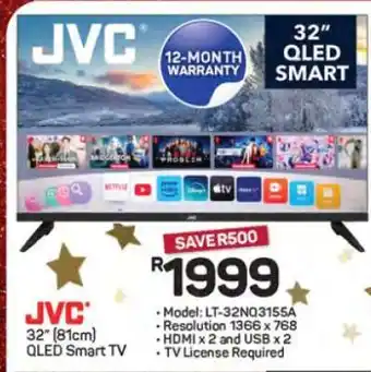 Pick n Pay Hypermarket JVC 32 QLED Smart TV offer
