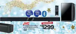 Pick n Pay Hypermarket JVC 2.1 Channel Soundbar with Wired Subwoofer offer
