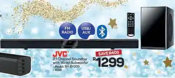 Pick n Pay Hypermarket JVC 2.1 Channel Soundbar with Wired Subwoofer offer
