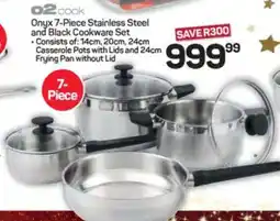 Pick n Pay Hypermarket Onyx 7-Piece Stainless Steel and Black Cookware Set offer