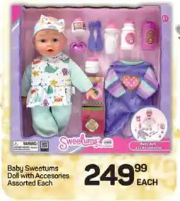 Pick n Pay Hypermarket Baby Sweetums Doll with Accessories offer
