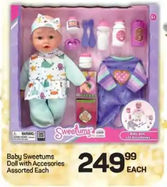 Pick n Pay Hypermarket Baby Sweetums Doll with Accessories offer