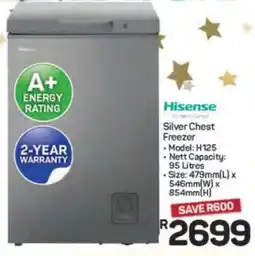 Pick n Pay Hypermarket Hisense Silver Chest Freezer offer