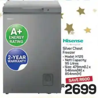 Pick n Pay Hypermarket Hisense Silver Chest Freezer offer