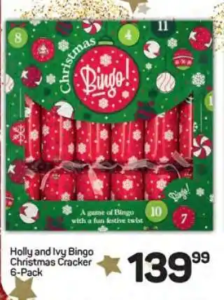 Pick n Pay Hypermarket Holly and Ivy Bingo Christmas Cracker 6-Pack offer