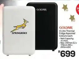 Pick n Pay Hypermarket GOLDAIR 4 Litre Thermal Fridge offer