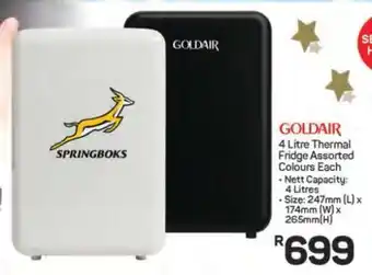 Pick n Pay Hypermarket GOLDAIR 4 Litre Thermal Fridge offer