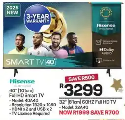 Pick n Pay Hypermarket Hisense 40 Full HD Smart TV offer