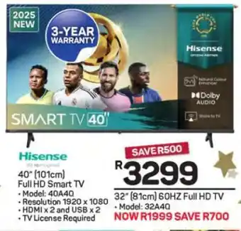 Pick n Pay Hypermarket Hisense 40 Full HD Smart TV offer